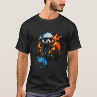 T-shirt Panda Music Dj Contrôleur Jeux Panda