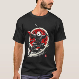T-shirt Panda Ninja Japonais Samouraï Guerrier Japon Homme