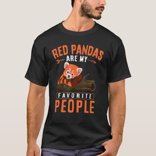 T-shirt Panda Ours Zoo Animal mignon Animal Rouge Panda (Devant)