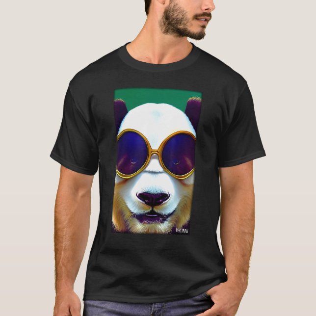 T-shirt Panda Panda Bear Sunglasses Wildlife Animals Zoo F (Devant)