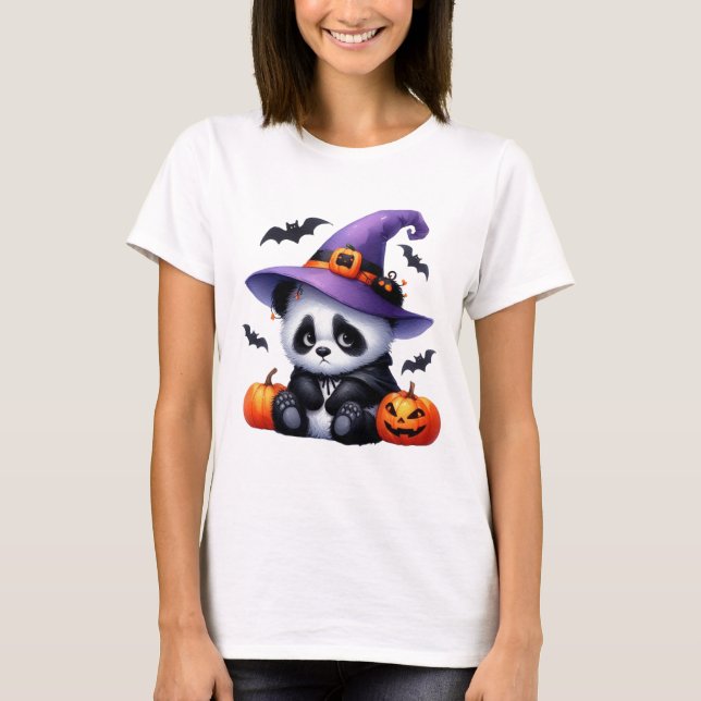 T-shirt Panda Patch citrouille (Devant)