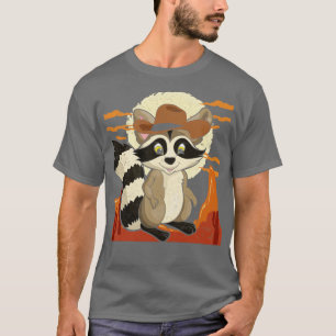T-shirt Panda Pays Poubelle Bois Casquette Forêt Animal Ra