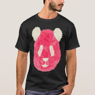 T-shirt Panda Pink Polygon Style