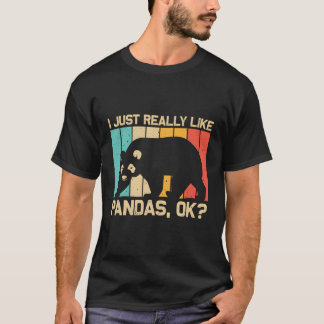 T-shirt Panda pour gardien d'animaux de zoo ours panda