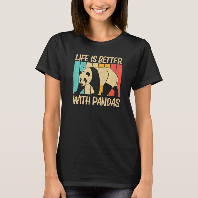 T-shirt Panda Pour Hommes Femmes Panda Ours Animal 1 (Devant)