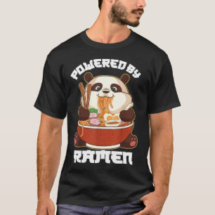 T-shirt PANDA POWEREE PAR RAMEN Kawaii Panda manger Rame