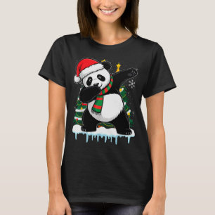 T-shirt Panda qui fait dab Santa Noël Enfants Garçons Homm