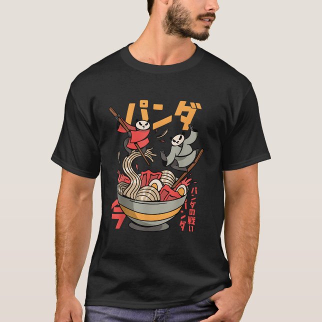 T-shirt Panda Ra Japanese Noodles (Devant)