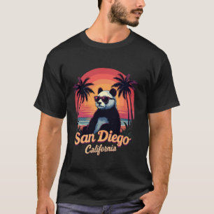 T-shirt Panda Rétro avec Lunettes de Soleil San Diego Zoo
