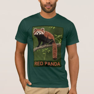 T-shirt Panda rouge