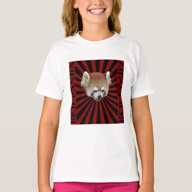 T-shirt panda rouge (Devant)