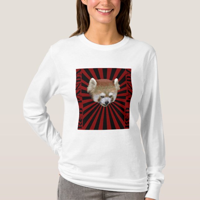 T-shirt panda rouge (Devant)