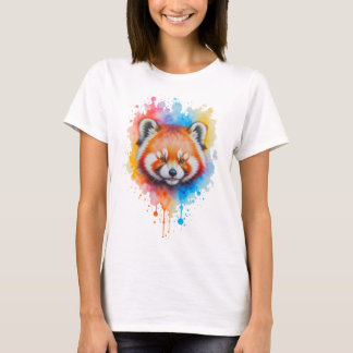 T-shirt Panda rouge