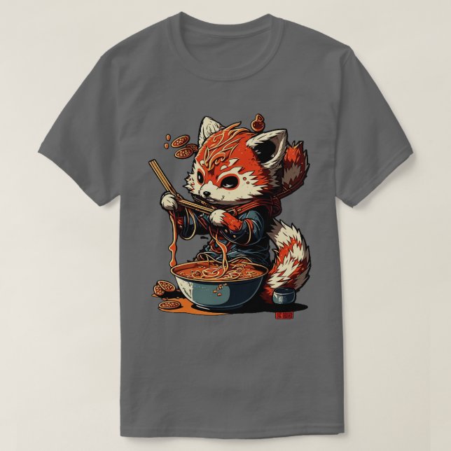 T-shirt Panda rouge2 (Design devant)