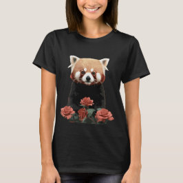 T-shirt Panda rouge et rose