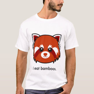 T-shirt Panda rouge : Je mange des bambous