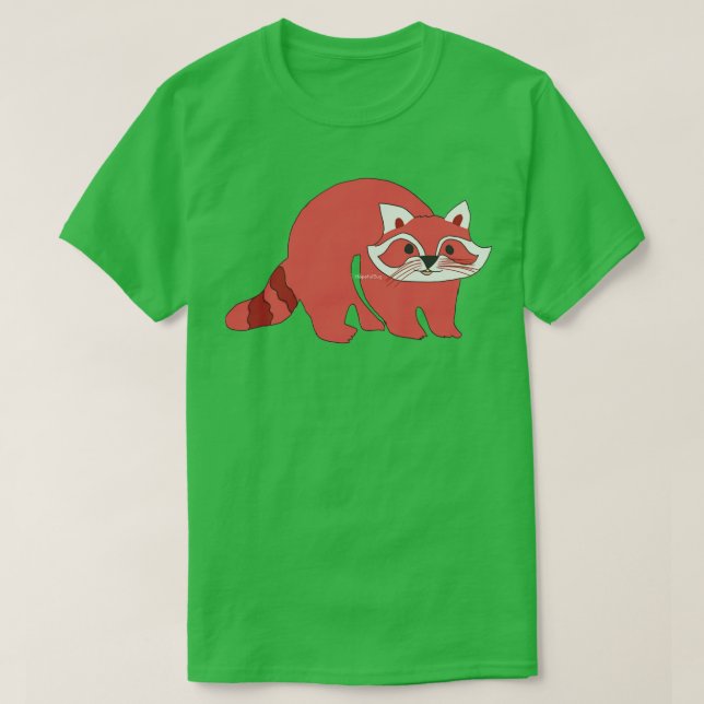 T-shirt Panda rouge mignon 16 (Design devant)