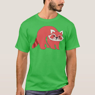T-shirt Panda rouge mignon 16
