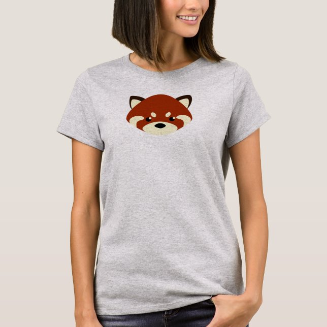T-shirt Panda rouge mignonne (Devant)