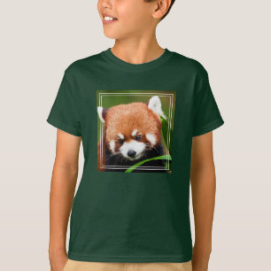 T-shirt Panda rouge mignonne
