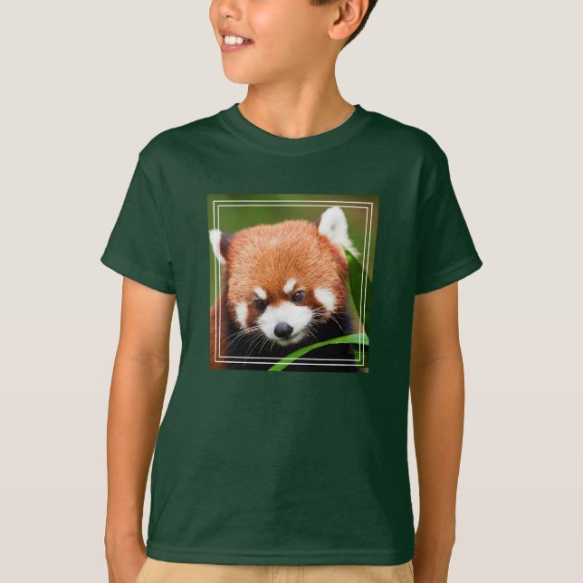 T-shirt Panda rouge mignonne (Devant)