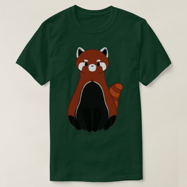 T-shirt Panda rouge plein (Design devant)