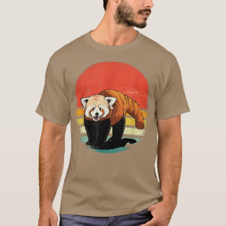 T-shirt Panda Rouge Rétro Vintage