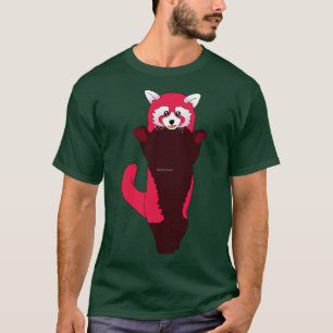 T-shirt Panda rouge rose