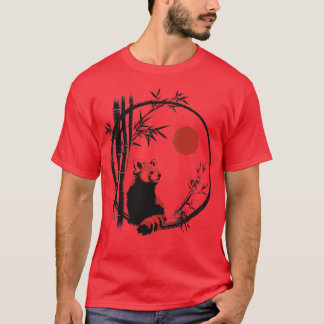 T-shirt Panda rouge sous le soleil
