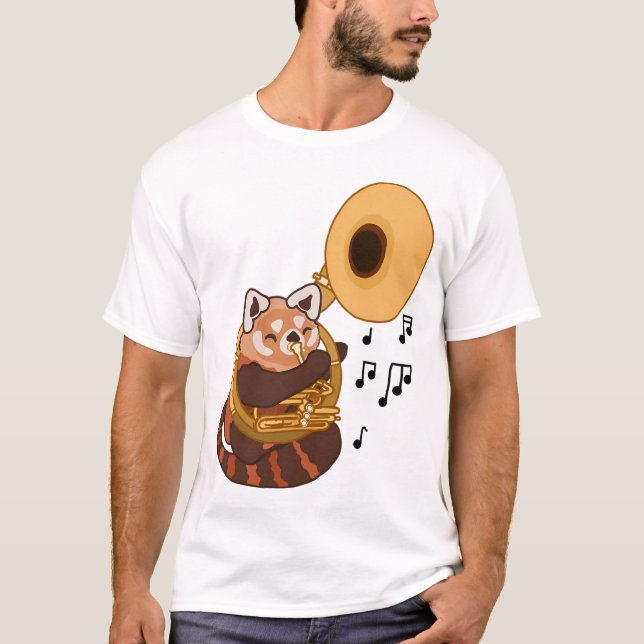 T-shirt Panda rouge sousaphone (Devant)