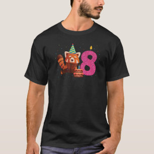 T-shirt Panda roux 8e anniversaire Pandas roux Animal Gr