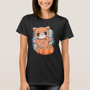 T-shirt Panda roux chinois avec baguette magique jouet Chi