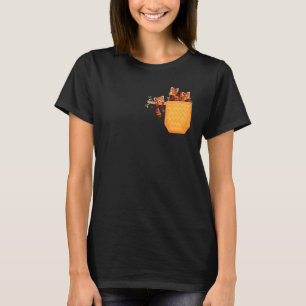 T-shirt Panda roux dans la poche Graphisme de pandas roux