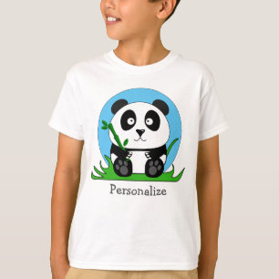 T-shirt Panda roux et blanc
