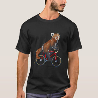 T-shirt Panda roux faisant du vélo Cycliste
