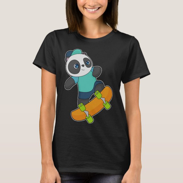 T-shirt Panda Skateboard (Devant)