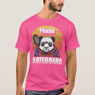 T-shirt Panda Skateboard