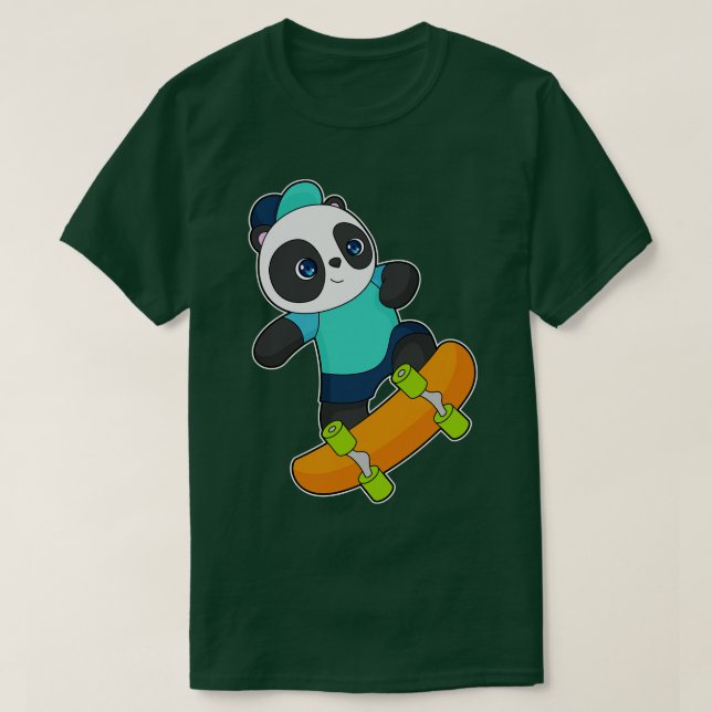 T-shirt Panda Skateboard 2 (Design devant)