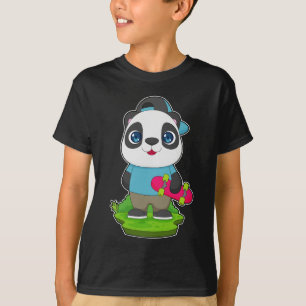 T-shirt Panda Skateboard Sports