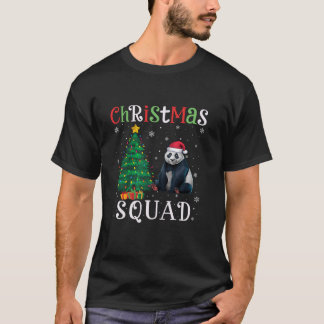 T-shirt Panda Squad Garçons Filles Enfants Lumières Arbre