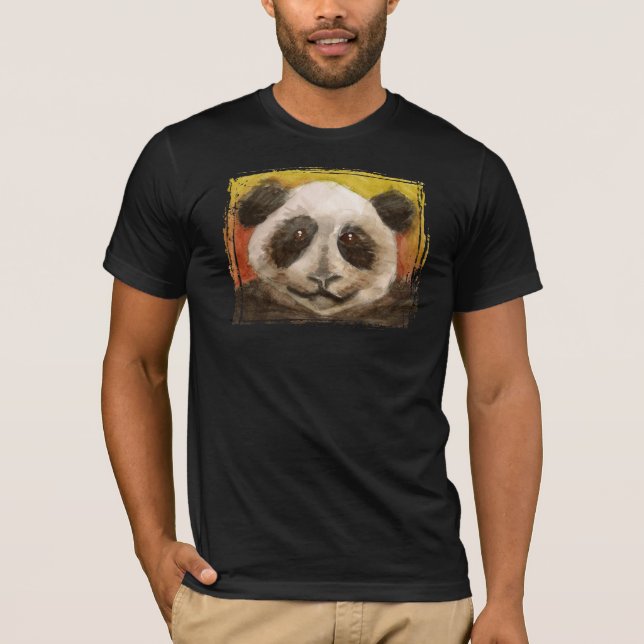 T-shirt Panda sur le noir (Devant)