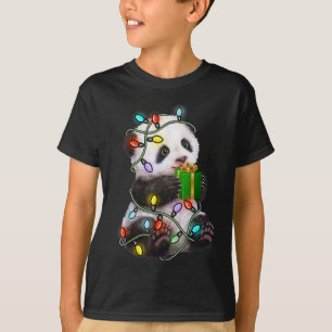 T-shirt Panda Tree Flammes de Noël Les Noël