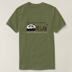 T-shirt Panda végétalien impressionnant mignon drôle
