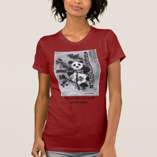 T-shirt Panda - vous pouvez faire au monde un meilleur