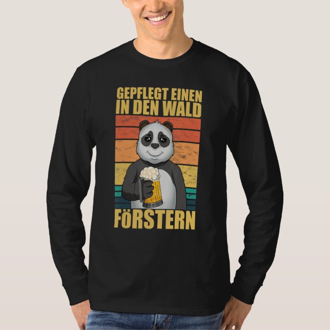 T-shirt Panda Well-cared for Einen In Den Wald Forstern Sa (Devant)