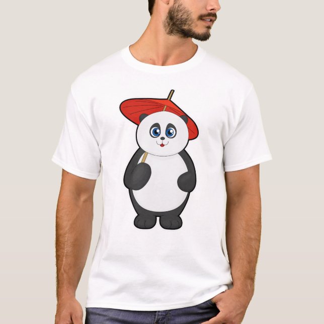 T-shirt Panda with Umbrella (Devant)
