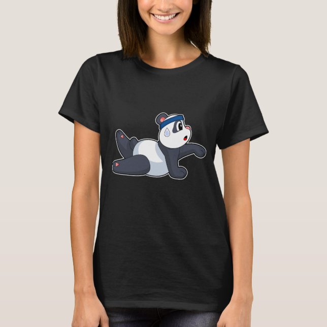 T-shirt Panda Yoga Fitness Gymnastique (Devant)