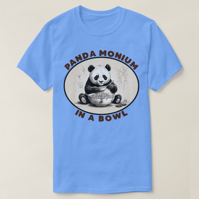 T-shirt PandaMonium dans un bol (Design devant)