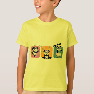 T-shirt Pandas de gymnastique