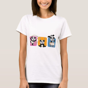T-shirt Pandas de gymnastique